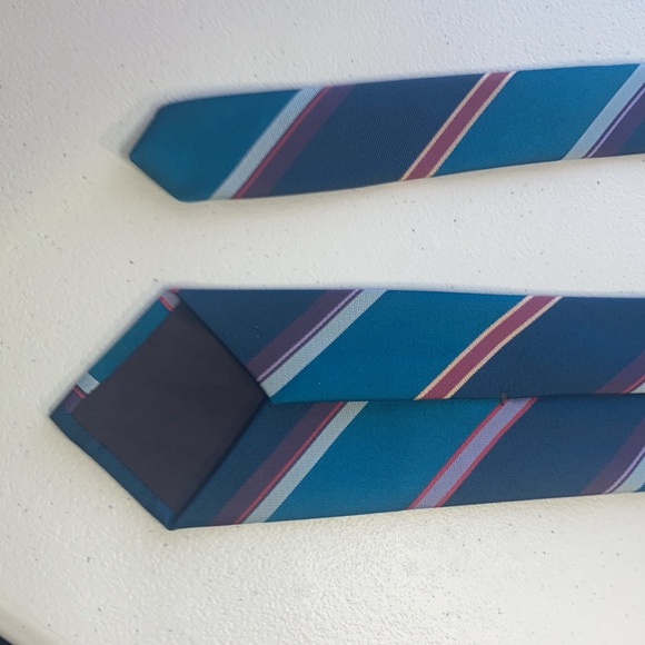 Vintage 80s multicolored striped tie - Picture 7 of 14